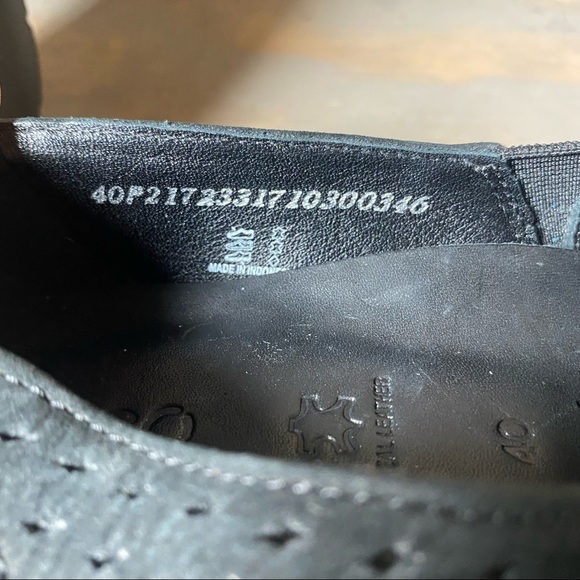 Ecco Lazer Cut Perforated Soft Wedge Slip-On Shoes 40 - Picture 12 of 12